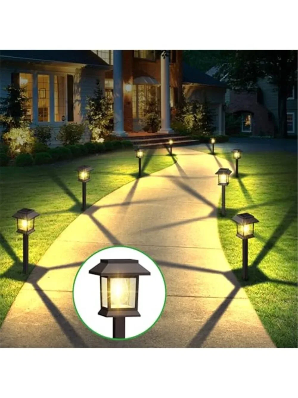 Solar Pathway Lights Outdoor 12 Pack Waterproof Garden Stake Landscape Lighting